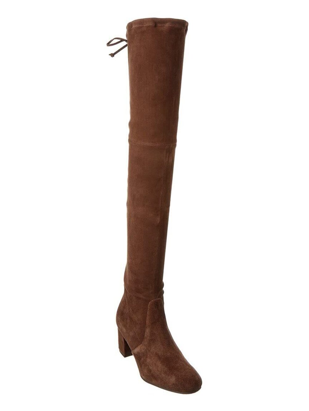 Women's Stuart Weitzman Genna 60 City Brown Suede Over-The-Knee Boot, Size 4.5